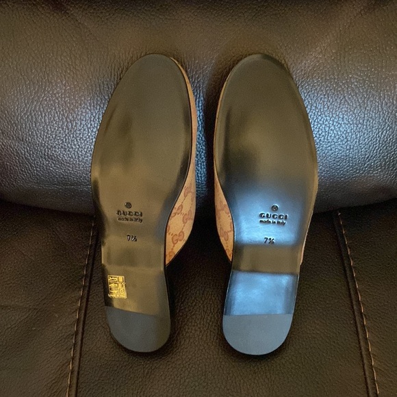 Gucci Original men’s GG supreme patch logo Slipper mules LA Angels™ Patch NWB - Picture 8 of 11